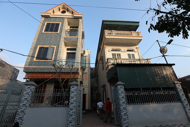 Ngôi nhà có diện tích đất hơn 200 mét vuông ở cuối làng, đối diện nhà Văn Hóa xã Xuân Nộn.