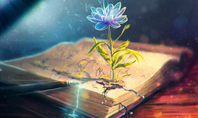 magic-flower-in-blooming-at-old-book-art-694x417
