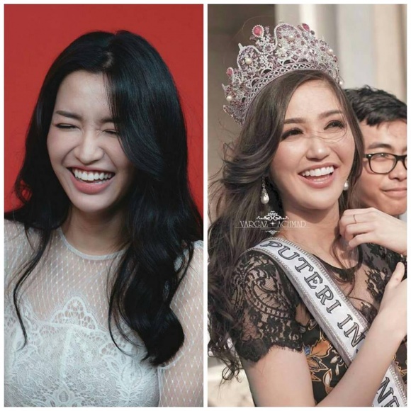 Ca sĩ Bích Phương và hoa hậu Indonexia 2018 có những góc mặt không tìm ra điểm khác vì quá giống nhau.