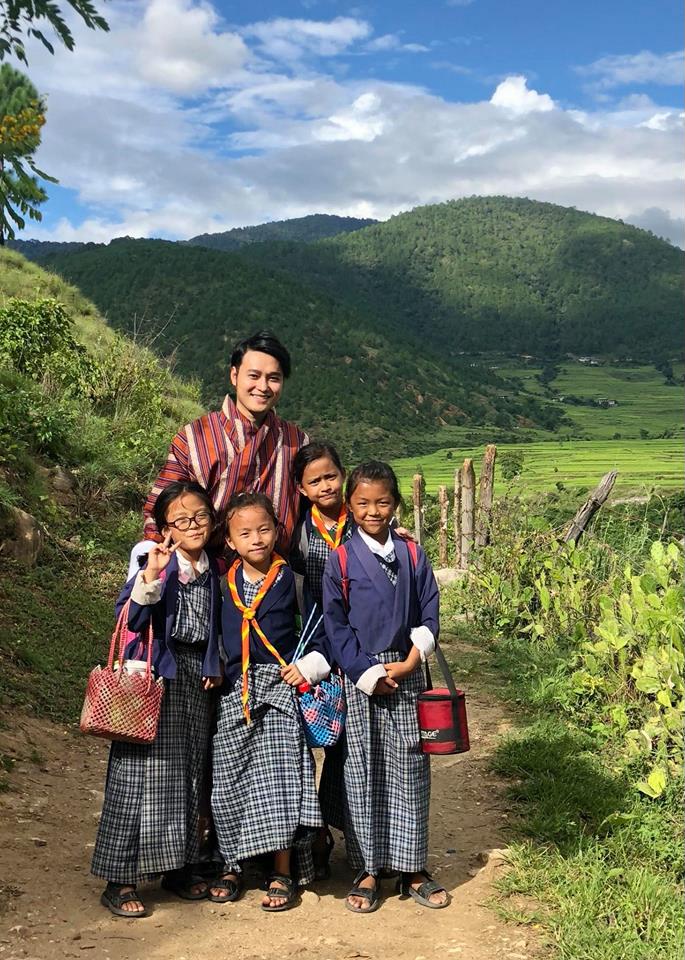 Một số hình ảnh của Quang Vinh trong chuyến du lịch ở xứ sở Bhutan.