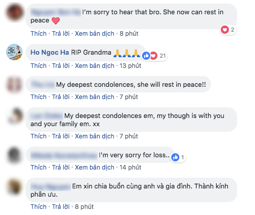 Bạn bè và Hồ Ngọc Hà gửi lời chia buồn tới Kim Lý.
