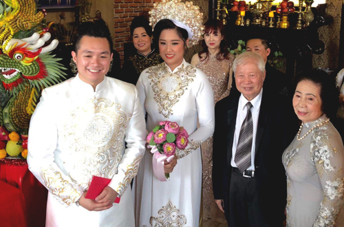 Đám cưới con gái Hồng Vân ở Việt Nam hồi tháng 8 vừa qua.