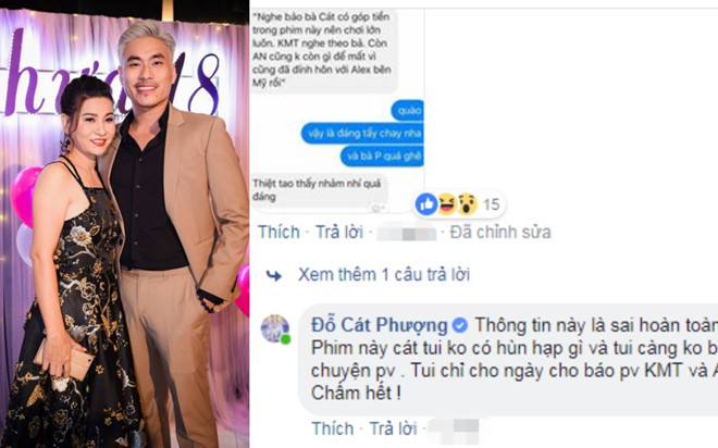 Cát Phượng lên tiếng về tin đồn đạo diễn vụ phỏng vấn Kiều Minh Tuấn nói yêu An Nguy.