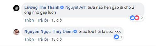 Vợ chồng Thúy Diễm - Lương Thế Thành cũng hào hứng bình luận.
