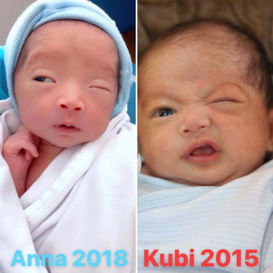 Khánh Thi từng chia sẻ khoảnh khắc Anna trông giống anh trai Kubi (lúc nhỏ).