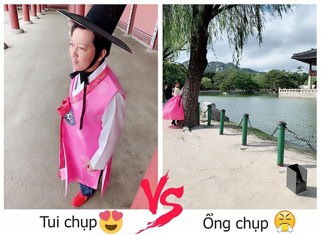 Trên trang cá nhân, Nhã Phương đăng tải hình ảnh Trường Giang chụp cho cô và cô chụp cho Trường Giang, kèm đoạn trạng thái khá hài hước khi chê ông xã chụp ảnh xấu. 