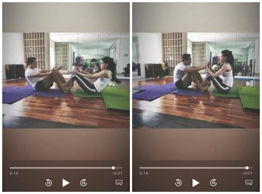 Trên Instagram cá nhân, Hồ Ngọc Hà đã khiến người hâm mộ thích thú khi đăng tải clip cùng tập yoga với bạn trai Kim Lý tại nhà riêng. Việc 