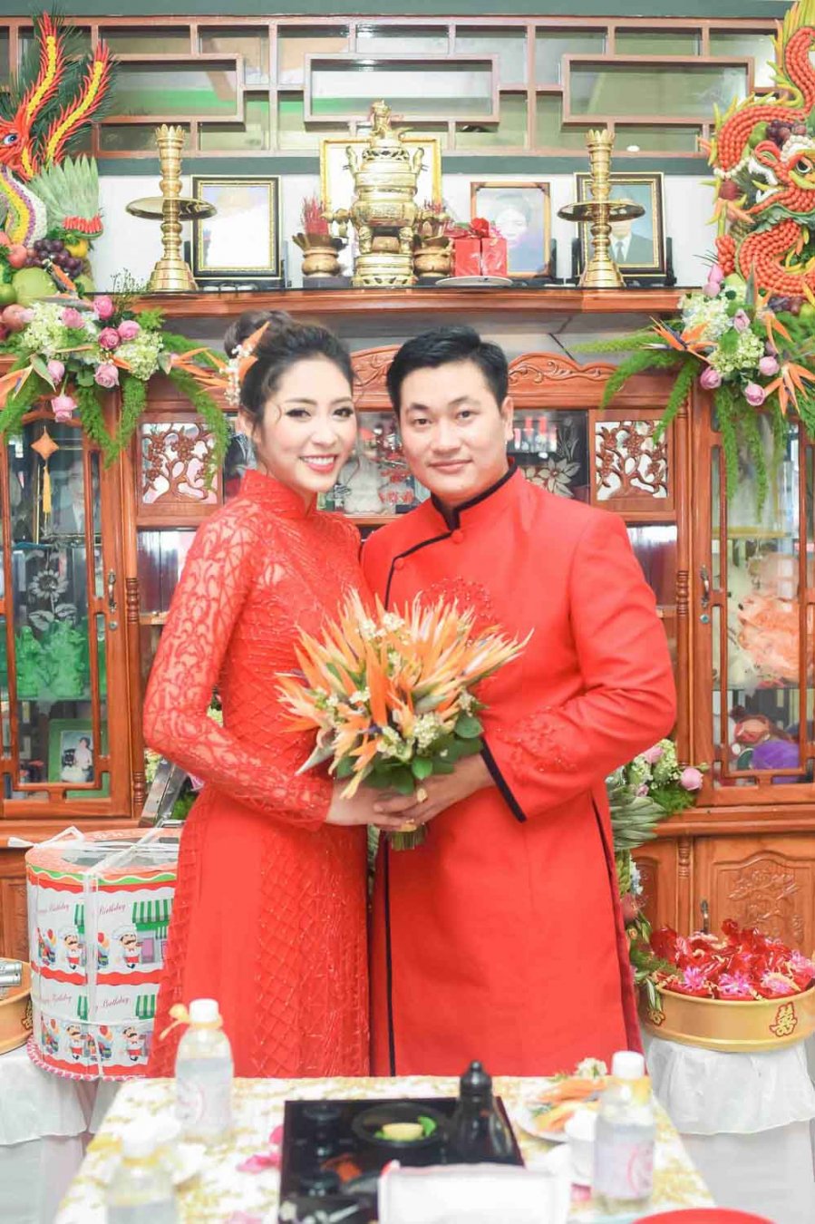 Hoa hậu Đại dương Đặng Thu Thảo và Phúc Thành đã làm lễ đính hôn hôm 20/9 vừa qua.