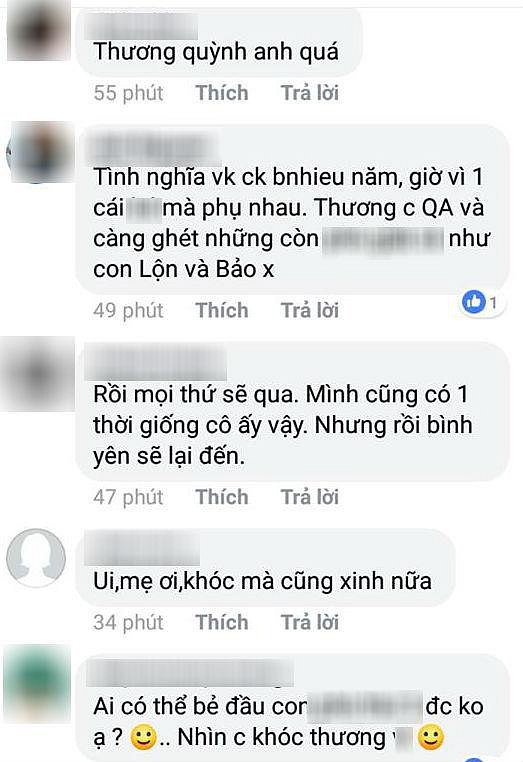 Fans hâm mộ nghẹn lòng khi chứng kiến Phạm Quỳnh Anh buồn bã.