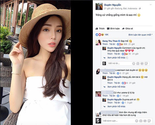 Hoa hậu Đặng Thu Thảo cũng dành lời khen về nhan sắc cho người em Kỳ Duyên trên mạng xã hội.