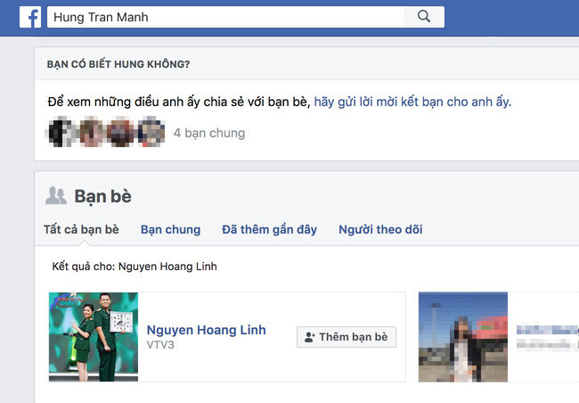 MC Hoàng Linh và chồng Mạnh Hùng đã kết bạn lại trên trang Facebook sau một thời gian giận hờn.
