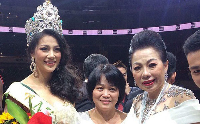 NTK Linh San (phải) là một trong 2 giám khảo người Việt tại chung kết Miss Earth 2018.
