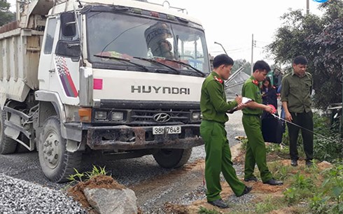 Hiện trường vụ tai nạn tại mỏ đá ở Hà Tĩnh