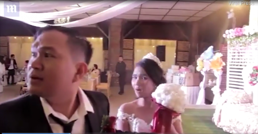Đám cưới của cặp đôi diễn ra vào đúng ngày Philippines đón cơn bão MangKhut