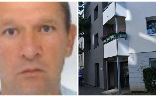 Chân dung của Jean-Marc Reiser (trái) và hình ảnh căn hộ của nghi phạm tại Schiltigheim.