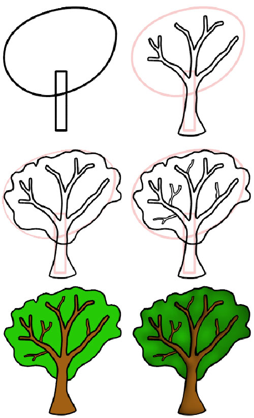 Rất Hay Cách vẽ cây đơn giản đẹp hướng dẫn chi tiết có video tham khảo   Nội Thất Hằng Phát