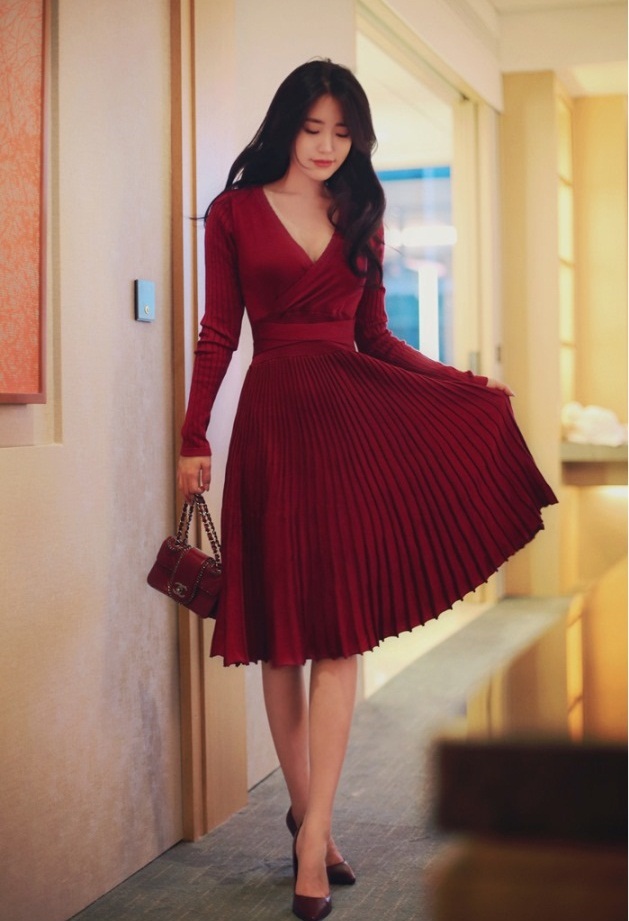 Chi tiết 74 về váy xòe đỏ mùa đông hay nhất  coedocomvn