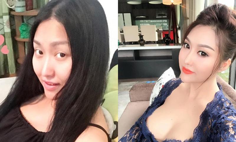 Phi Thanh Vẫn cũng để lộ bọng mắt, quần thâm khi không gắn mi giả và dùng tới phấn trang điểm.