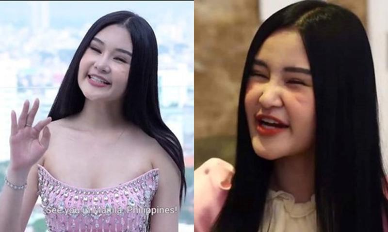 Đôi mắt của Lê Âu Ngân Anh khi được kẻ đậm đã nhỏ, nay để tự nhiên nhìn còn nhỏ hơn.