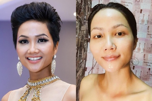 H’Hen Niê kẻ mắt đậm gợi cảm, hấp dẫn bao nhiêu thì khi xoá sạch phấn mắt lại trong veo, thanh thoát nhường đó.