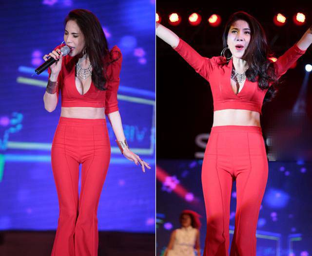 Thủy Tiên là nữ ca sĩ rất chuộng những bộ bodysuit bó sát cơ thể để khoe dáng cũng như tiện lợi cho việc thể hiện vũ đạo trên sân khấu. Tuy nhiên, bộ đồ này lại khiến cô hoàn toàn