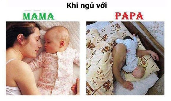 Sự khác nhau hóm hỉnh giữa bố và mẹ