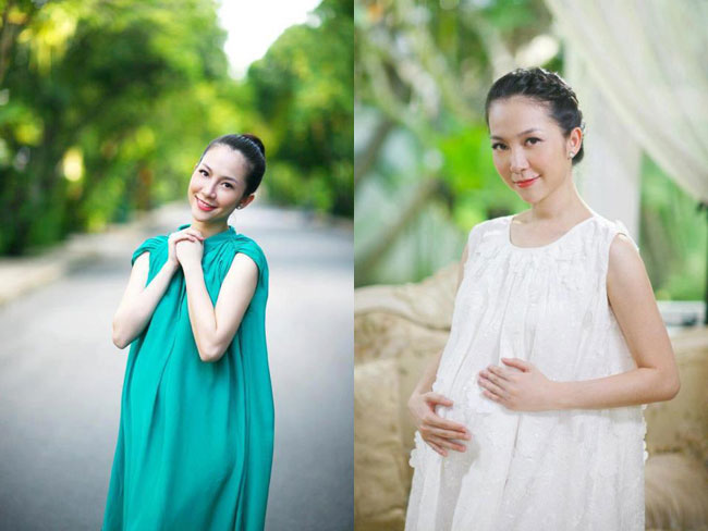 Váy bầu đẹp của sao Việt xinh xắn tỏa sáng lung linh cùng TM LUXURY