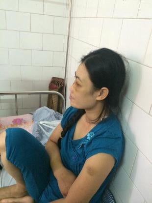 Chị Hoàng Thị Hoa lên tiếng bênh chồng tại bệnh viện