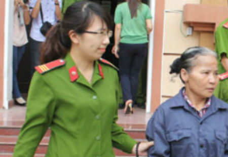 Nguyễn Thị Liên tại phiên tòa xét xử
