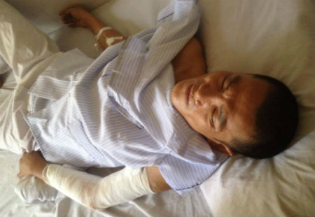 Anh Khánh đang được điều trị tại Bệnh viện 103