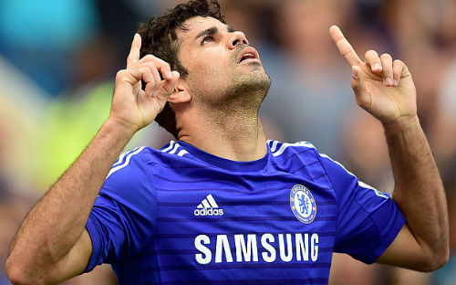 Diego Costa trong màu áo Chelsea