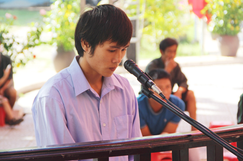 Bị cáo Nguyễn Văn Anh Tài tại tòa.