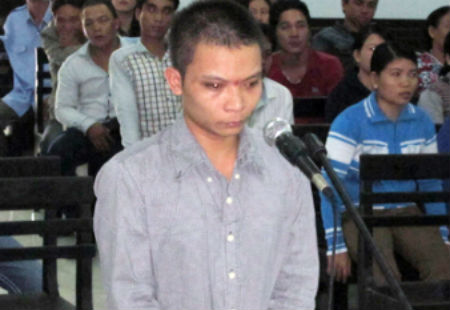Bị cáo Văn Tấn Sơn tại phiên tòa xét xử