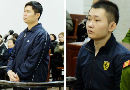 Chân dung bị cáo Tường và Khánh tại phiên tòa xét xử