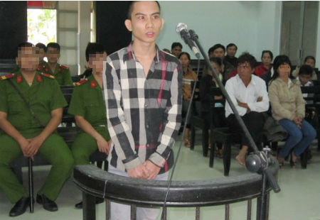 Bị cáo Nguyễn Văn Lưu tại phiên tòa xét xử 