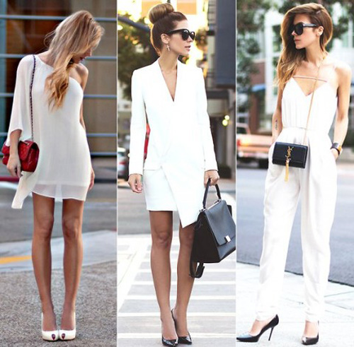 Bí quyết mặc trang phục màu trắng bắt kịp xu hướng 2015