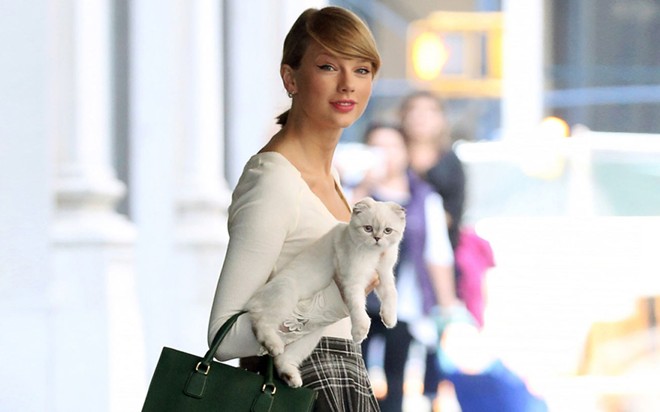 Khoảnh khắc siêu đáng yêu của Taylor Switf và hai chú mèo cưng
