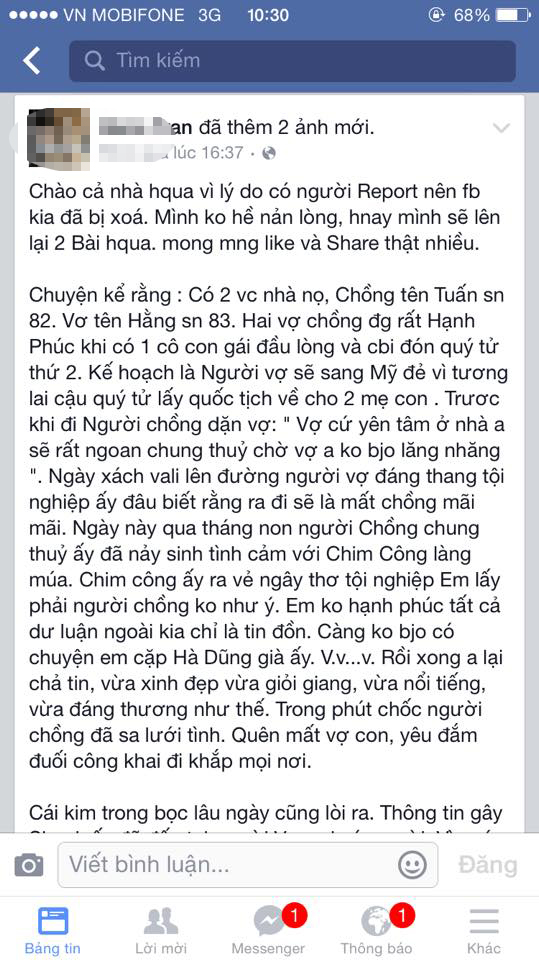 linh nga giật chồng