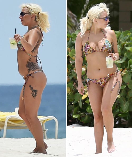 Lady Gaga mặc bikini khoe eo bánh mì