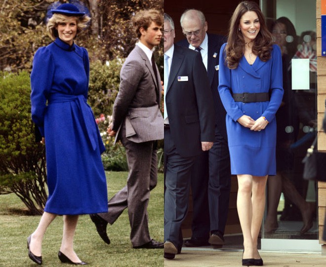 Gu thời trang giống kỳ lạ giữa công nương Kate và mẹ chồng