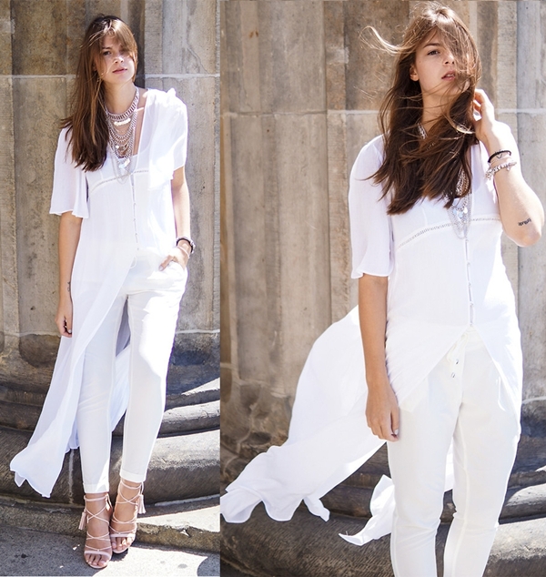 Fashionista hút hồn với sắc trắng ngày hè