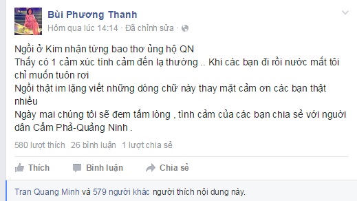 Phương Thanh nghỉ hát đi làm từ thiện tại Quảng Ninh