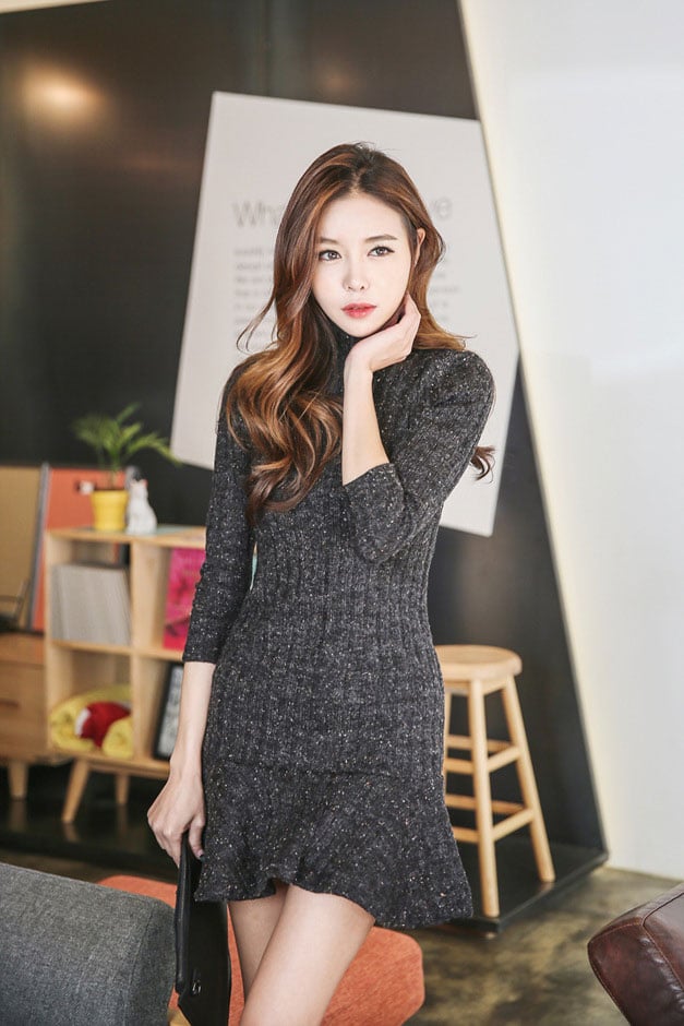 Váy liền thu đông phong cách Hàn mới nhất 2015 cho nữ công sở