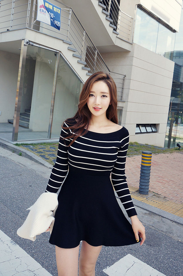 Váy liền thu đông phong cách Hàn mới nhất 2015 cho nữ công sở