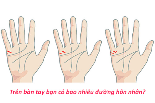 Ý nghĩa của số lượng các đường hôn nhân trên bàn tay 