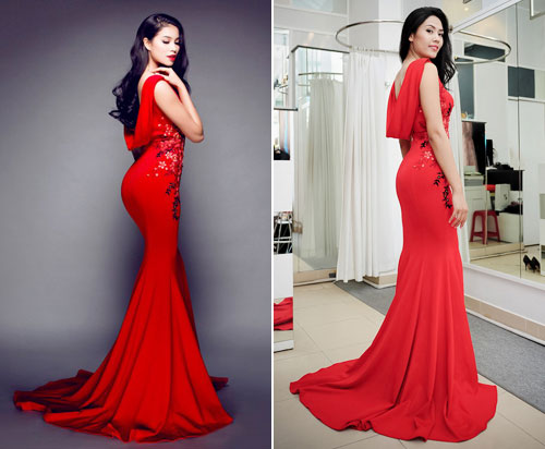 Tân Hoa hậu Hoàn vũ mặc váy 