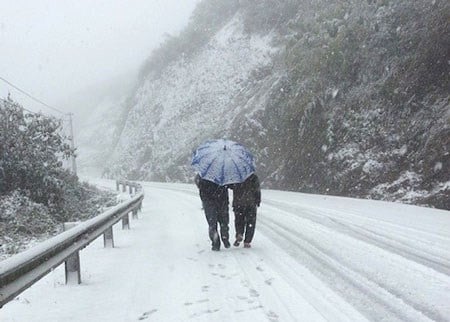 Cuối tuần, Bắc Bộ có mưa tuyết ở vùng núi