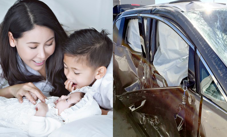 Hà Kiều Anh gặp tai nạn ô tô