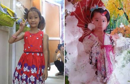 Cháu Tạ Thu Trang (ảnh phải) và cháu Nguyễn Thị Trang mất tích gần 3 ngày vẫn chưa tìm thấy tung tích.