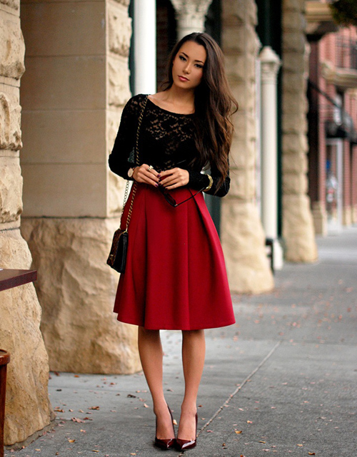 Gợi ý 6 kiểu áo đẹp, phù hợp nhất để mix cùng chân váy xòe